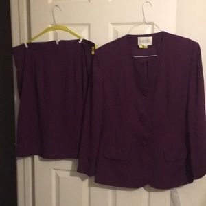 Two piece plus size suit.